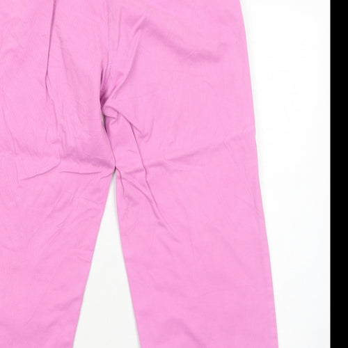 Chatham Womens Pink Cotton Trousers Size 14 Regular Zip