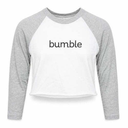 American Apparel Womens White Colourblock Cotton Cropped T-Shirt Size XS Round Neck - Bumble Size XS-S