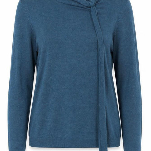 La Redoute Womens Blue V-Neck Acrylic Pullover Jumper Size 6 - Size 6-8