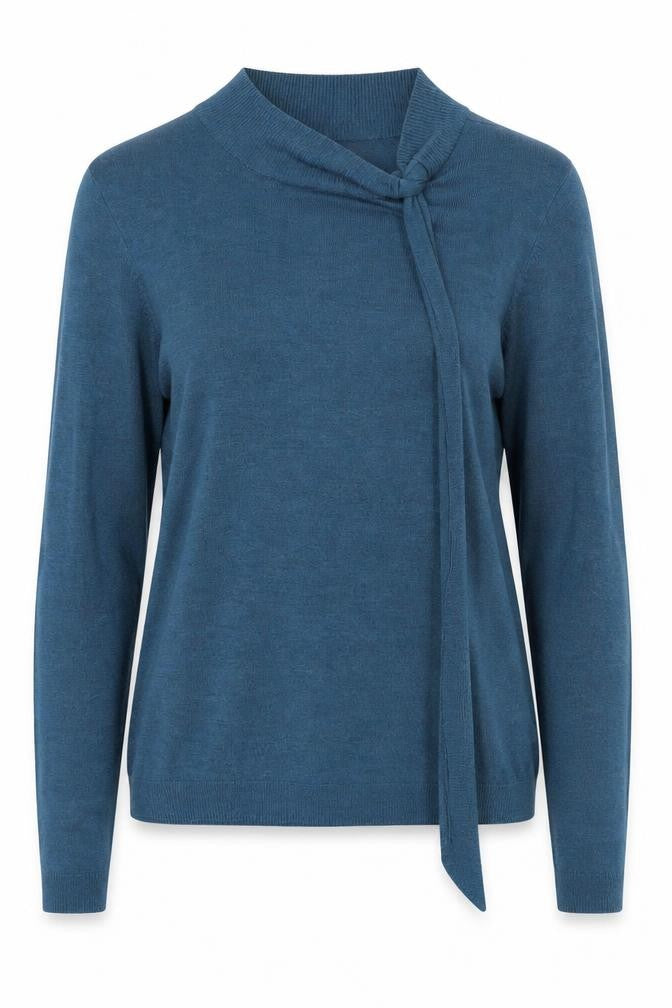 La Redoute Womens Blue V-Neck Acrylic Pullover Jumper Size 6 - Size 6-8