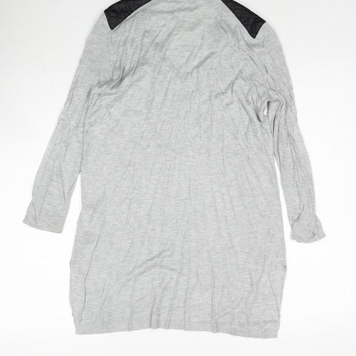 H&M Womens Grey V-Neck Viscose Pullover Jumper Size S Pullover
