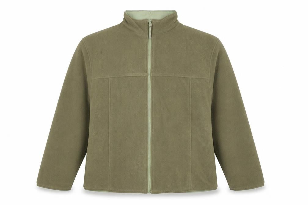 Front view of Bonmarché women’s green jacket, size L, zip