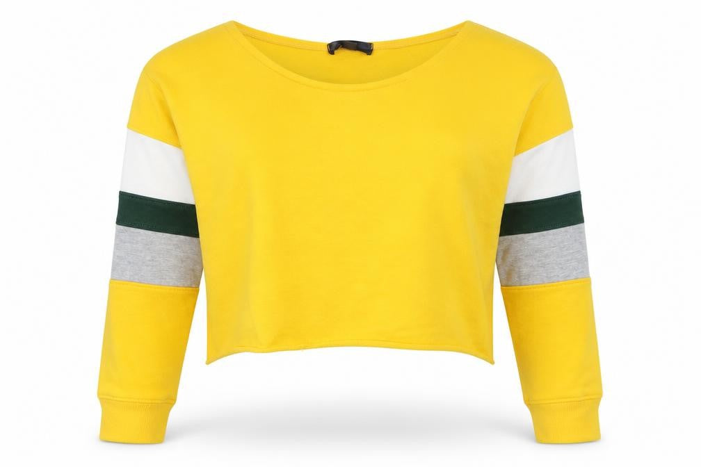 Missguided Womens Yellow Cotton Pullover Sweatshirt Size 8 Pullover