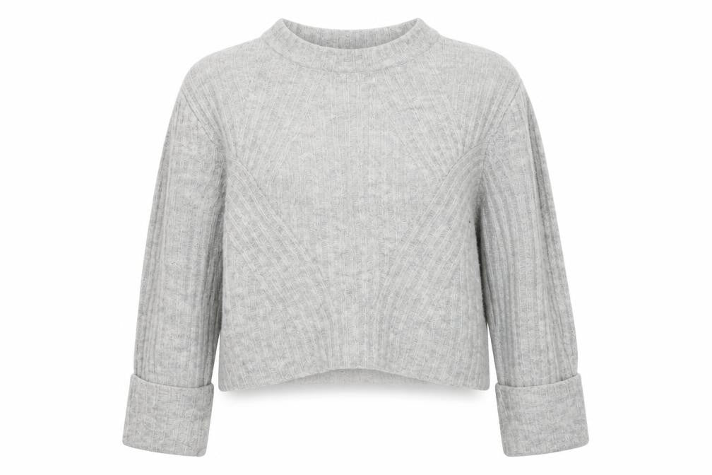 Divided by H&M Womens Grey Round Neck Acrylic Pullover Jumper Size L