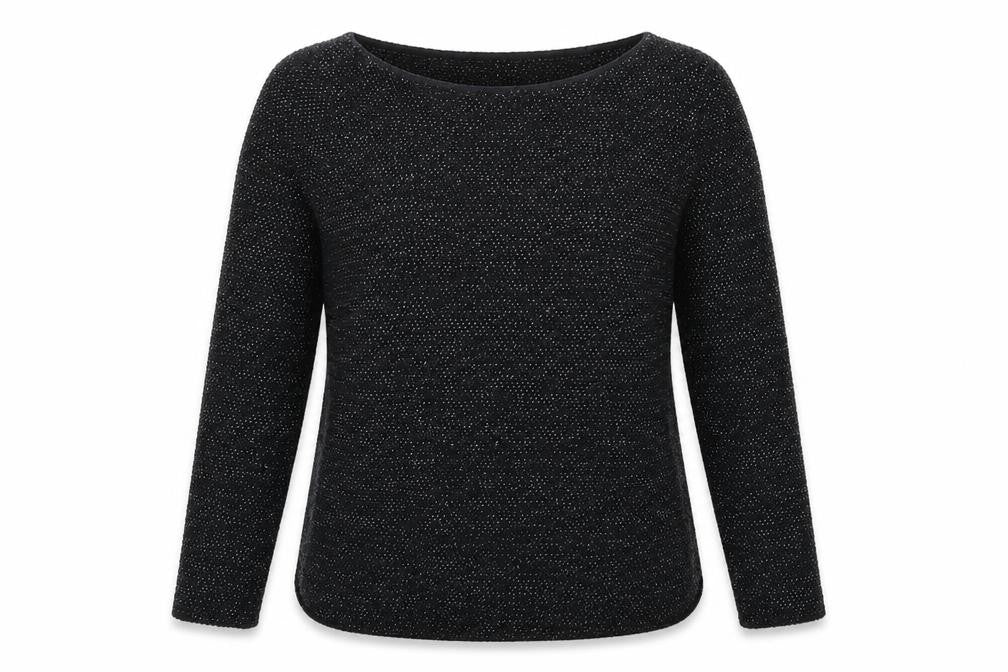 Marks and Spencer Womens Black Boat Neck Cotton Pullover Jumper Size XS