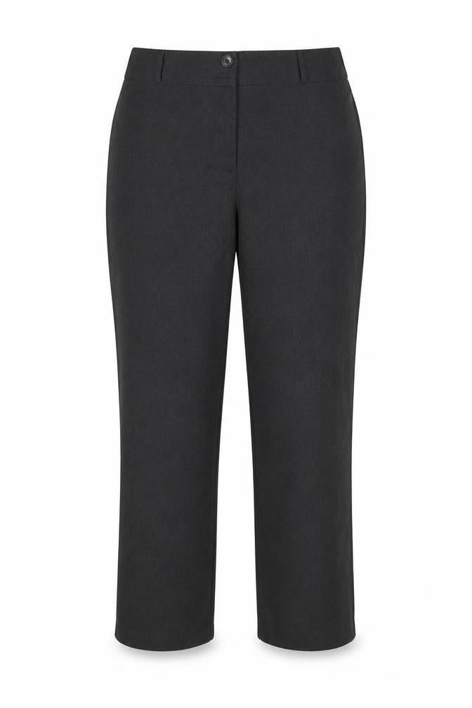 Front view of Papaya women’s grey polyester trousers, size UK 14, regular zip