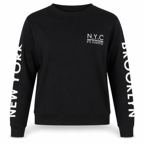 Divided Womens Black Cotton Pullover Sweatshirt Size XS Pullover - new York Brooklyn