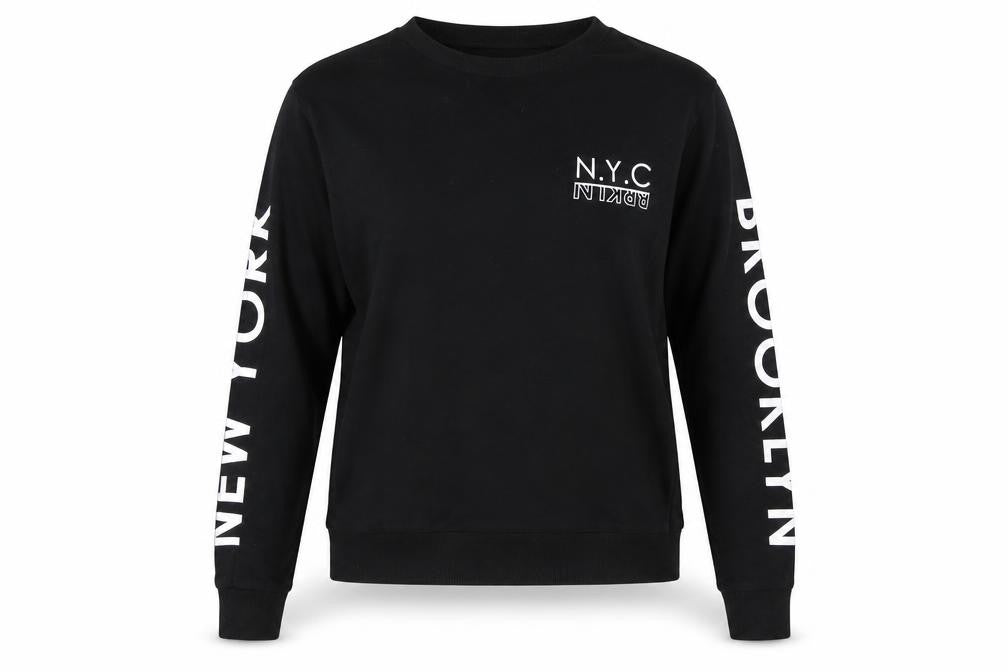 Divided Womens Black Cotton Pullover Sweatshirt Size XS Pullover - new York Brooklyn