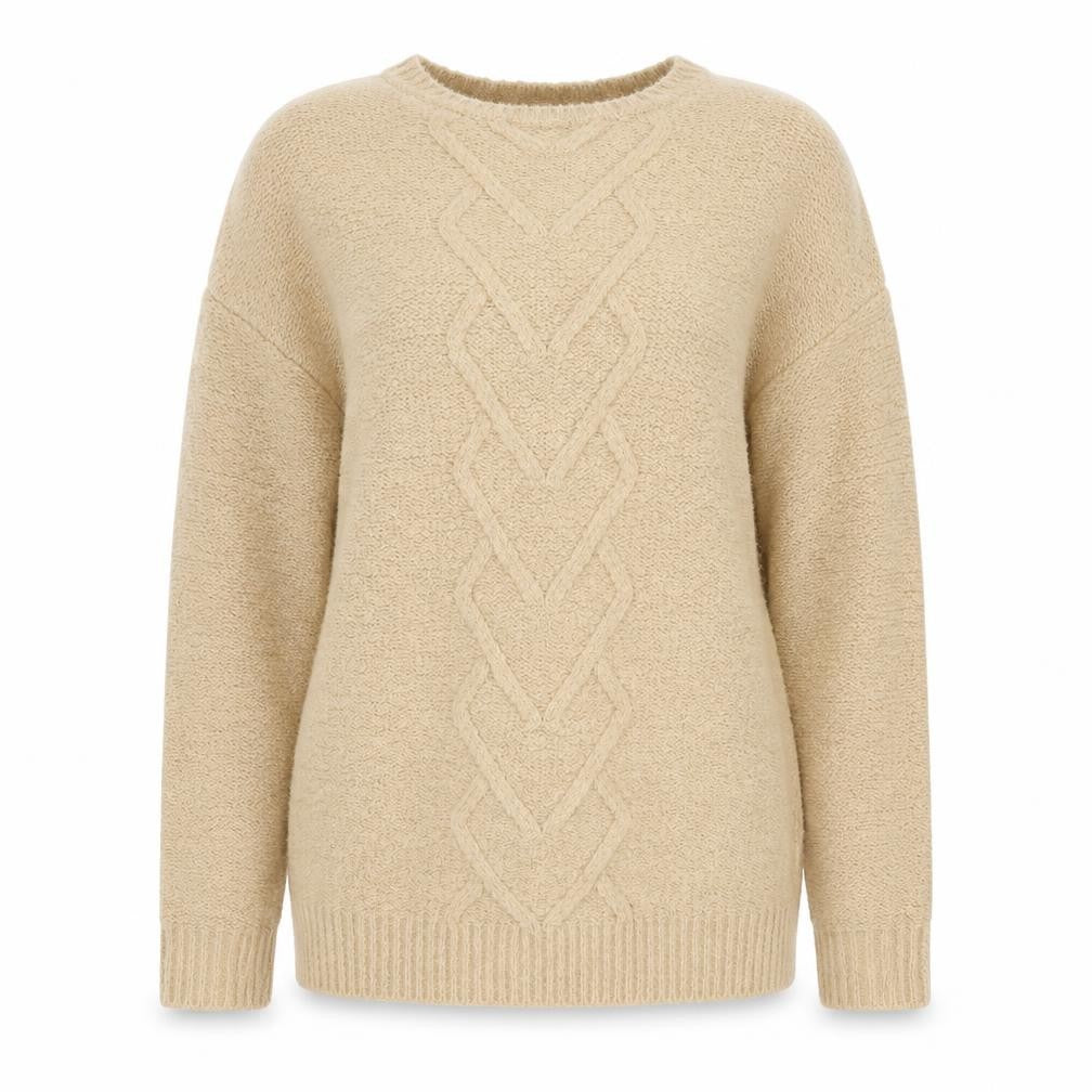 George Womens Beige Round Neck Acrylic Pullover Jumper Size XS
