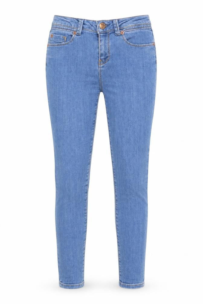 Topshop Womens Blue Cotton Skinny Jeans Size 26 in L30 in Regular Zip