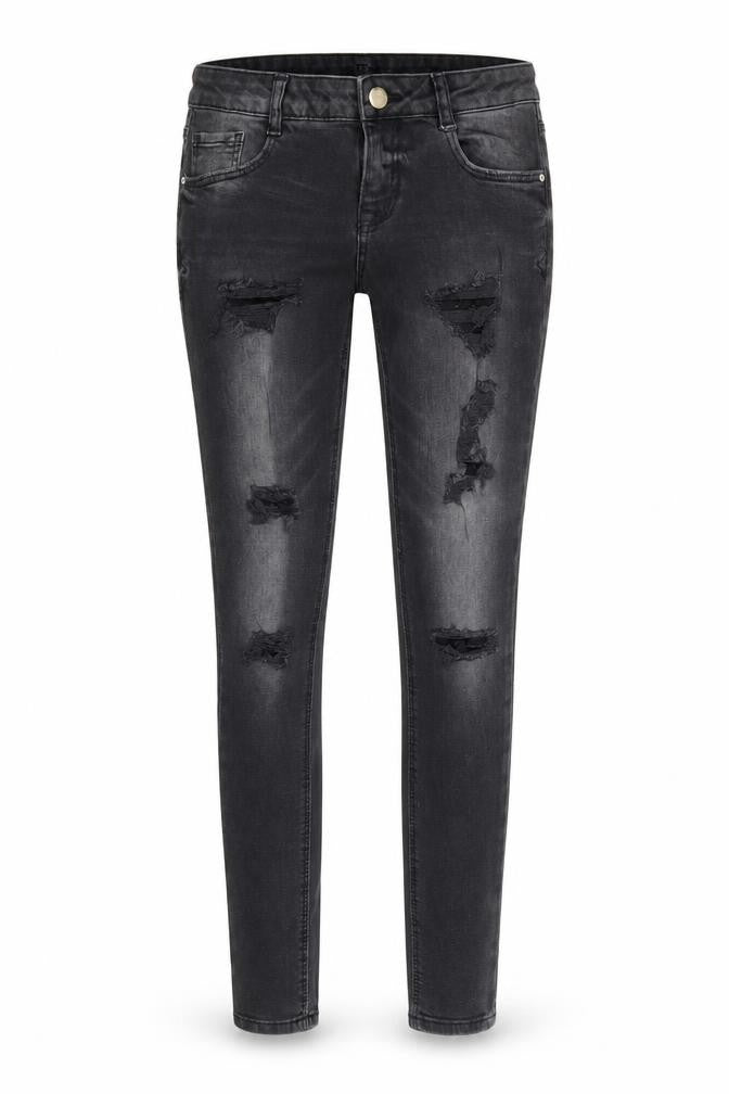 Denim & Co. Womens Black Cotton Skinny Jeans Size 8 Regular Zip