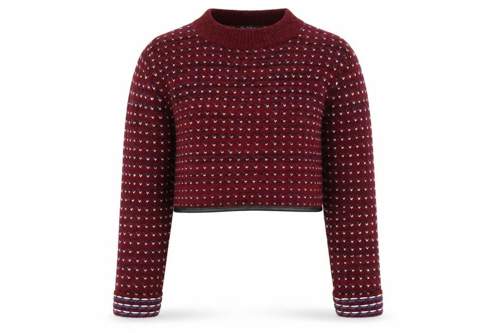 Miss Selfridge Womens Purple Round Neck Acrylic Pullover Jumper Size 10