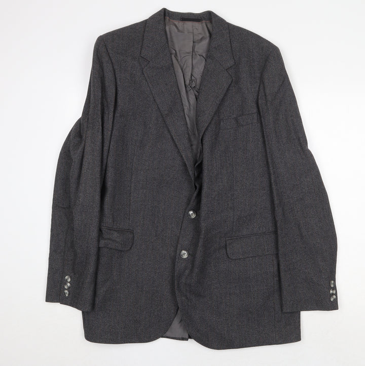 Dunn & Co Mens Grey Wool Jacket Suit Jacket Size 42 Regular