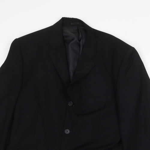 Burton Mens Black Polyester Jacket Suit Jacket Size 40 Regular