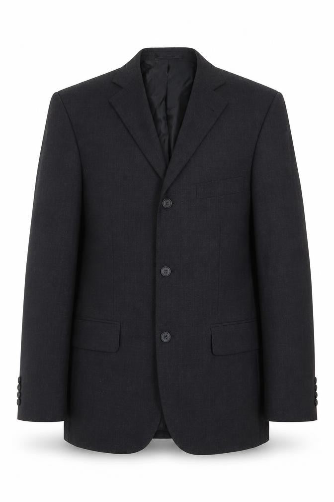 Front view of Armando men’s grey wool jacket suit jacket, size 38, regular