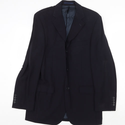 Blazer Mens Blue Wool Jacket Suit Jacket Size 38 Regular