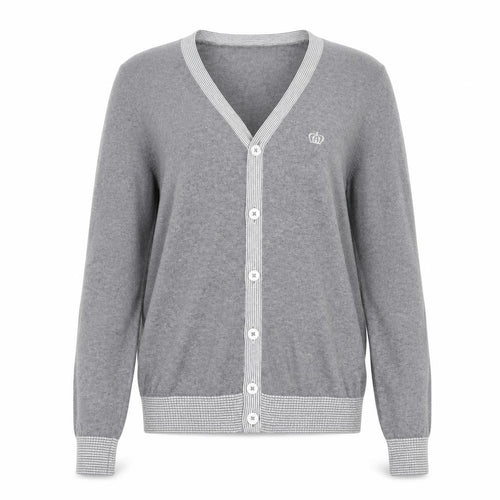 NEXT Womens Grey V-Neck Cotton Cardigan Jumper Size XS
