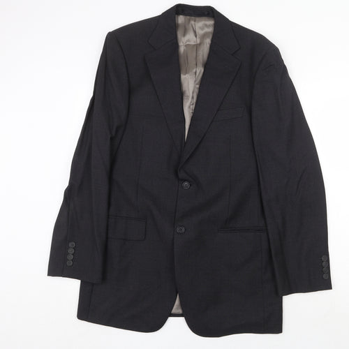 Marks and Spencer Mens Black Wool Jacket Suit Jacket Size 38 Regular