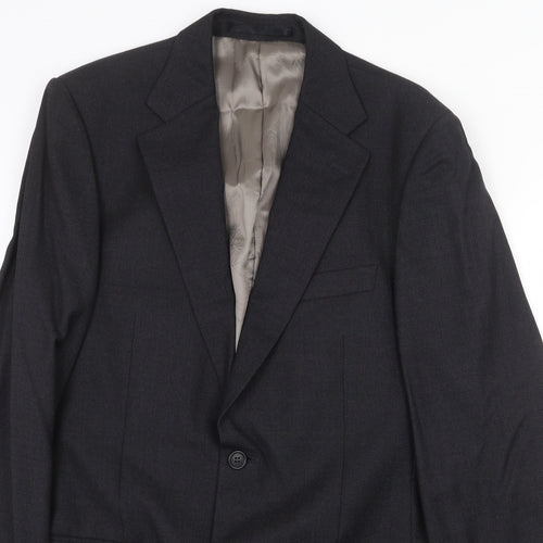 Marks and Spencer Mens Black Wool Jacket Suit Jacket Size 38 Regular