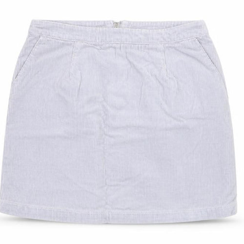 New Look Womens Blue Cotton A-Line Skirt Size 8 Zip