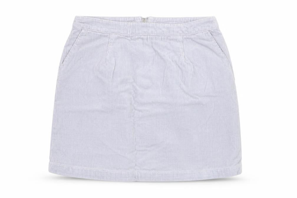New Look Womens Blue Cotton A-Line Skirt Size 8 Zip