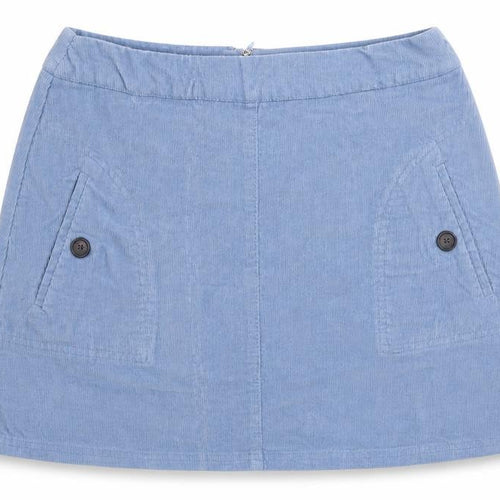 Cooperative Womens Blue Cotton A-Line Skirt Size S Zip