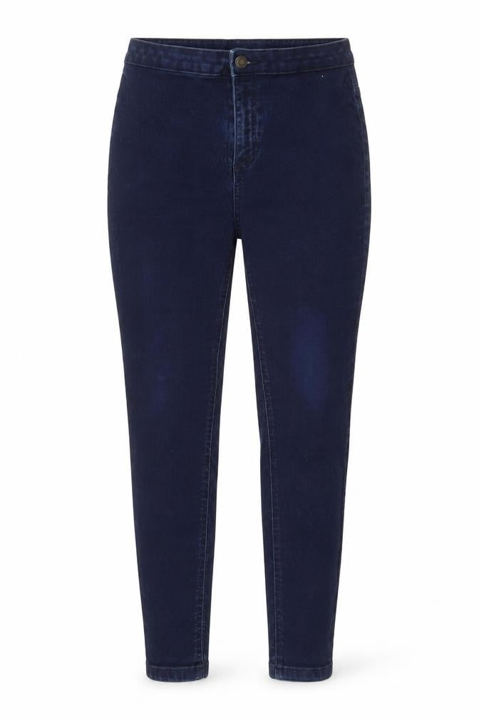 Marks and Spencer Womens Blue Cotton Skinny Jeans Size 12 Regular Zip
