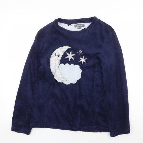 Love to Lounge Womens Blue Geometric Polyester Top Pyjama Top Size XS - Moon and Stars