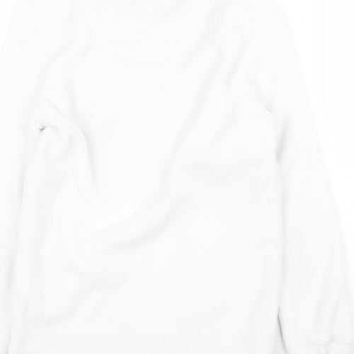 Disney Womens White Polyester Pullover Sweatshirt Size S Pullover