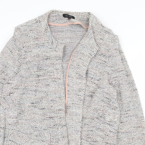 New Look Womens Grey Round Neck Polyester Cardigan Jumper Size 16 - Open