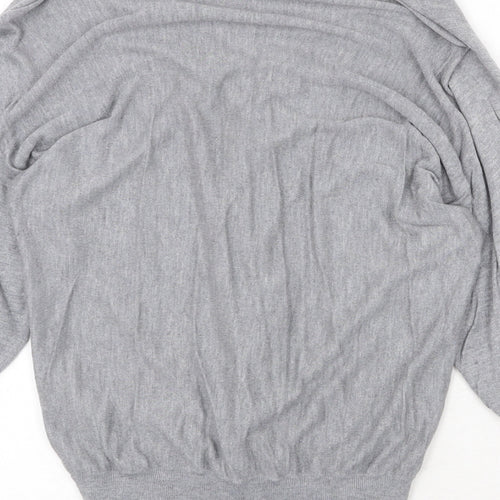 H&M Womens Grey V-Neck Viscose Cardigan Jumper Size XS