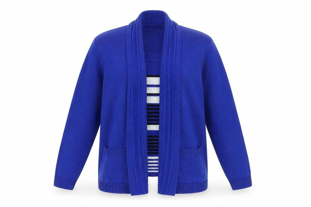 vivi london Womens Blue V-Neck Acrylic Cardigan Jumper Size M - Twin Set