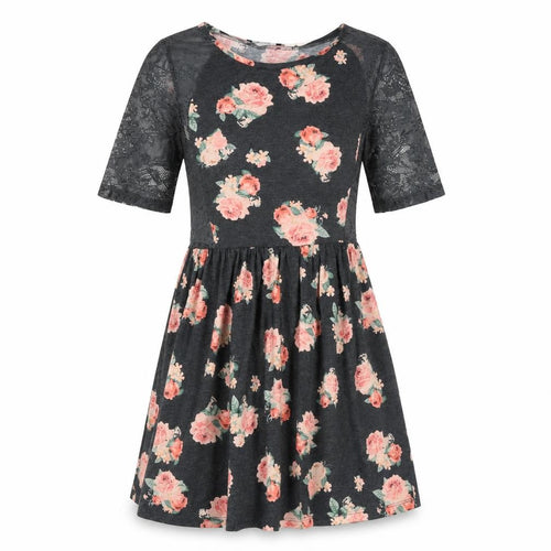 George Womens Multicoloured Floral Cotton Fit & Flare Size 10 Round Neck Pullover