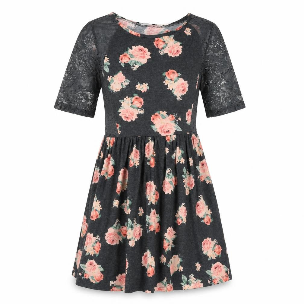 George Womens Multicoloured Floral Cotton Fit & Flare Size 10 Round Neck Pullover