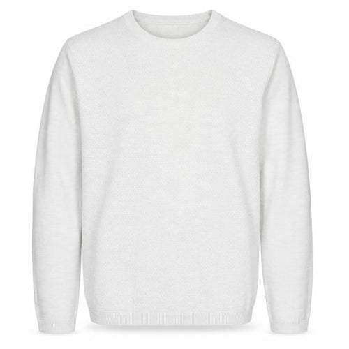 New Look Mens Grey Round Neck Acrylic Pullover Jumper Size M Long Sleeve