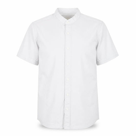 ASOS Mens Grey Cotton Button-Up Size S Round Neck Button