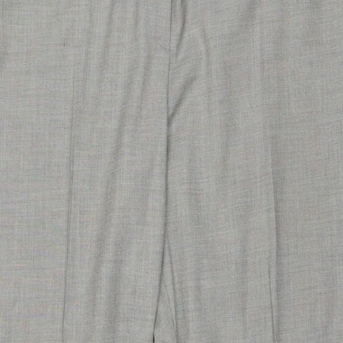 Marks and Spencer Womens Grey Polyester Trousers Size 14 Regular Zip