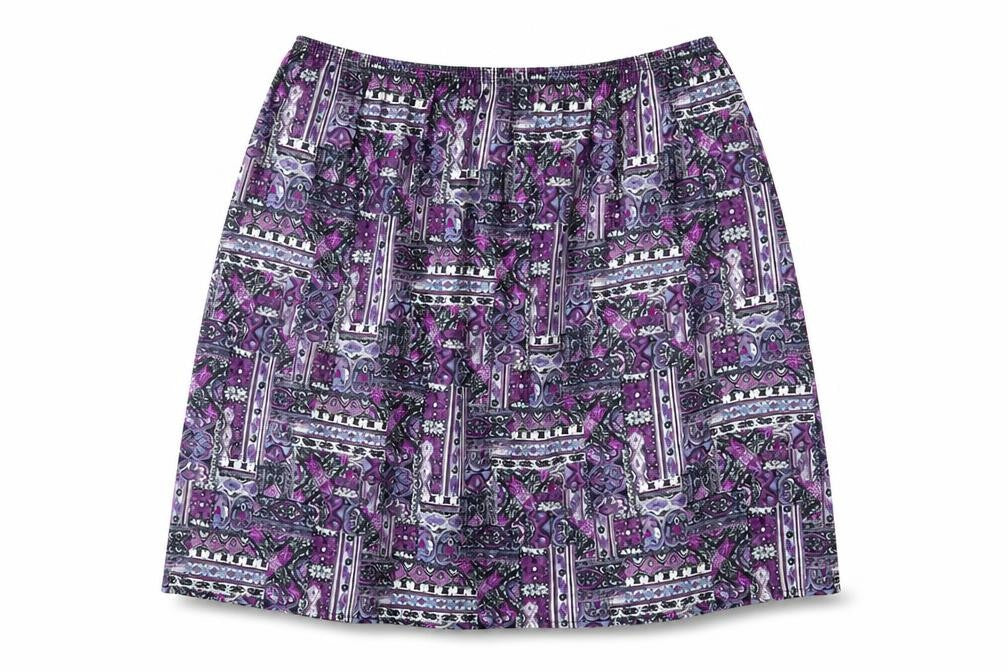 Preworn Womens Pink Geometric Polyester A-Line Skirt Size L