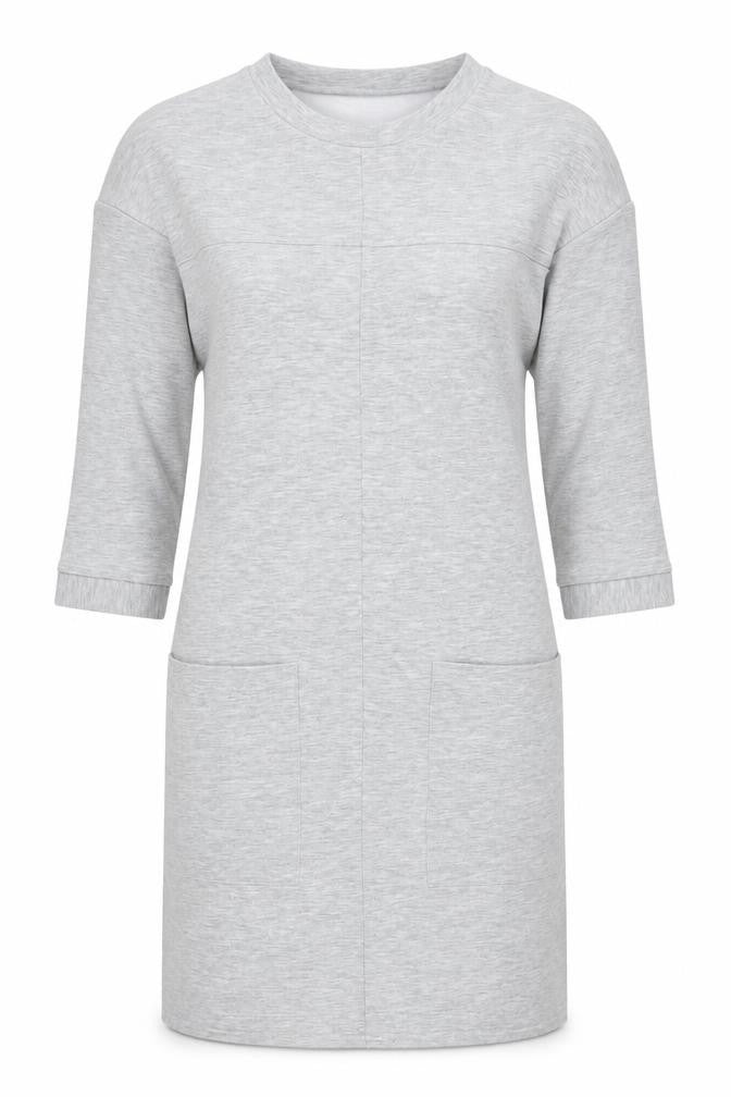 Front view of Atmosphere women’s grey polyester a-line, size UK 8, round neck pullover