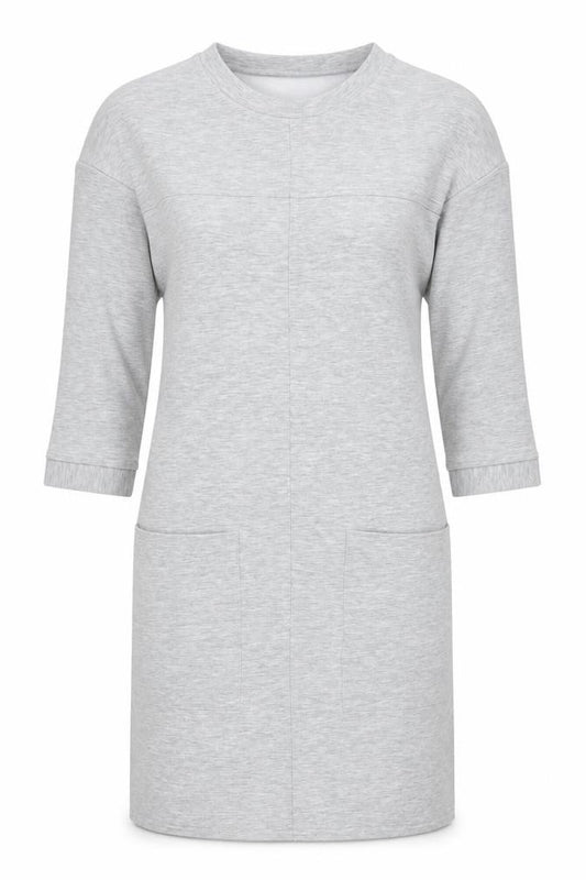 Front view of Atmosphere women’s grey polyester a-line, size UK 8, round neck pullover