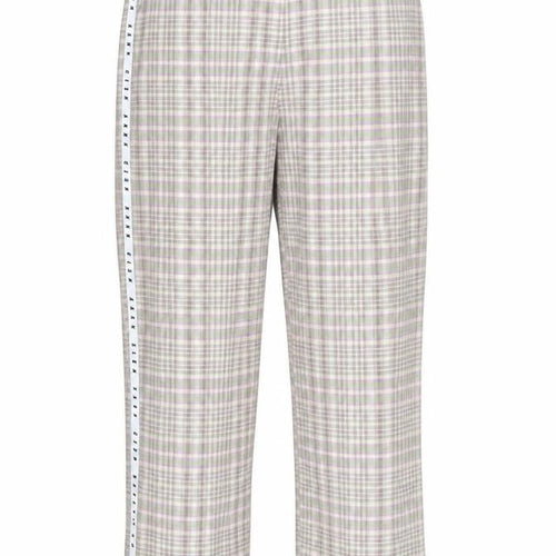 COLLUSION Womens Multicoloured Plaid Cotton Trousers Size 16 Regular Zip - Side Stripe Detail