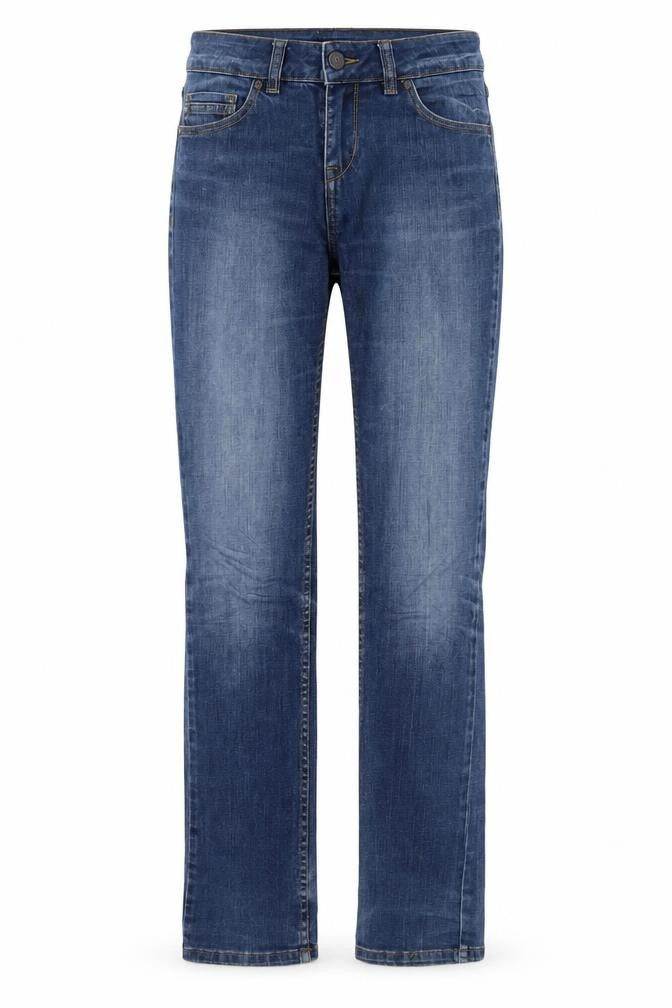 RESERVED Womens Blue Cotton Straight Jeans Size 27 in L32 in Regular Button