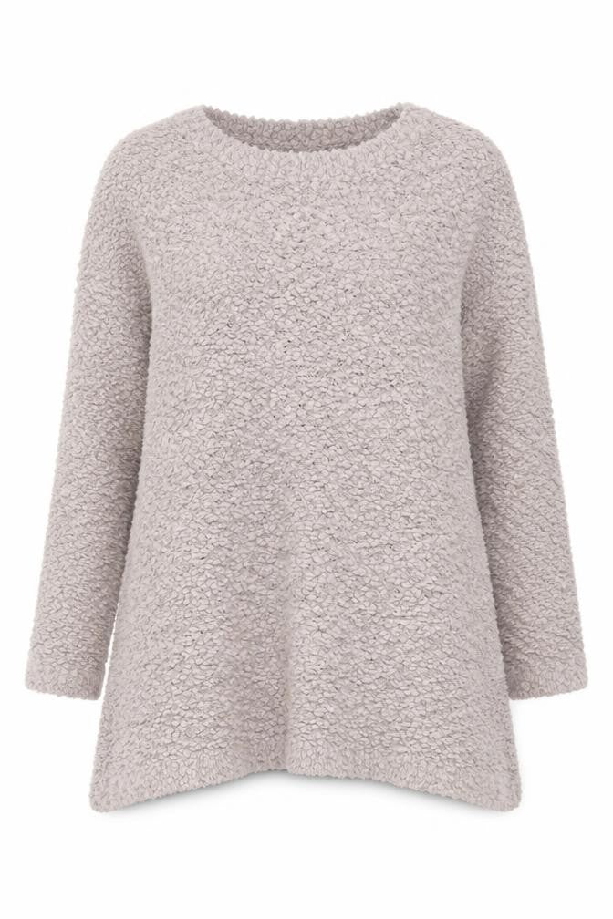 Front view of Bonmarché women’s pink roll neck polyester jumper, size L