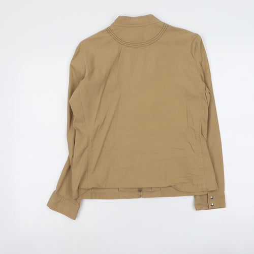 Veeko Womens Beige Jacket Size 10 Zip