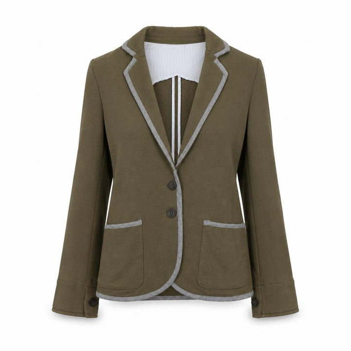 Mango Womens Green Cotton Jacket Blazer Size S