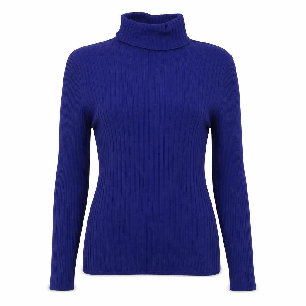 Cooperative Womens Blue Roll Neck Viscose Pullover Jumper Size M