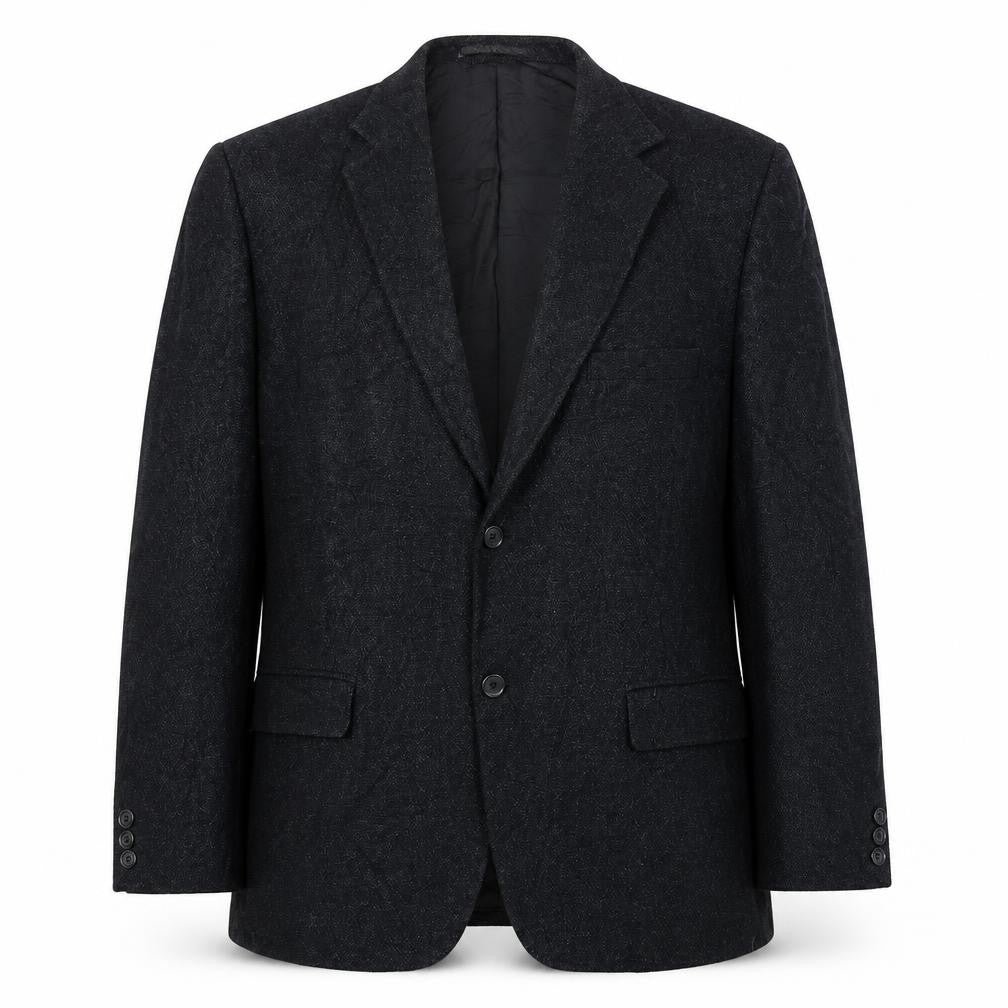 Front view of Marks & Spencer men’s grey viscose jacket blazer, size 42, regular