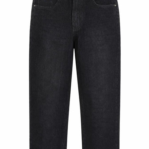 G&N Womens Black Cotton Straight Jeans Size 31 in Regular Zip