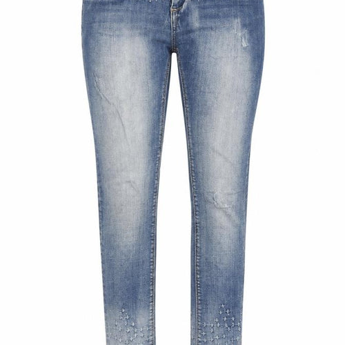 Preworn Womens Blue Cotton Skinny Jeans Size S Regular Zip