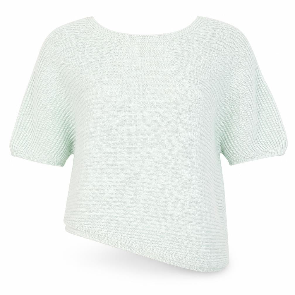 Front view of Next women’s blue round neck acrylic jumper, size L
